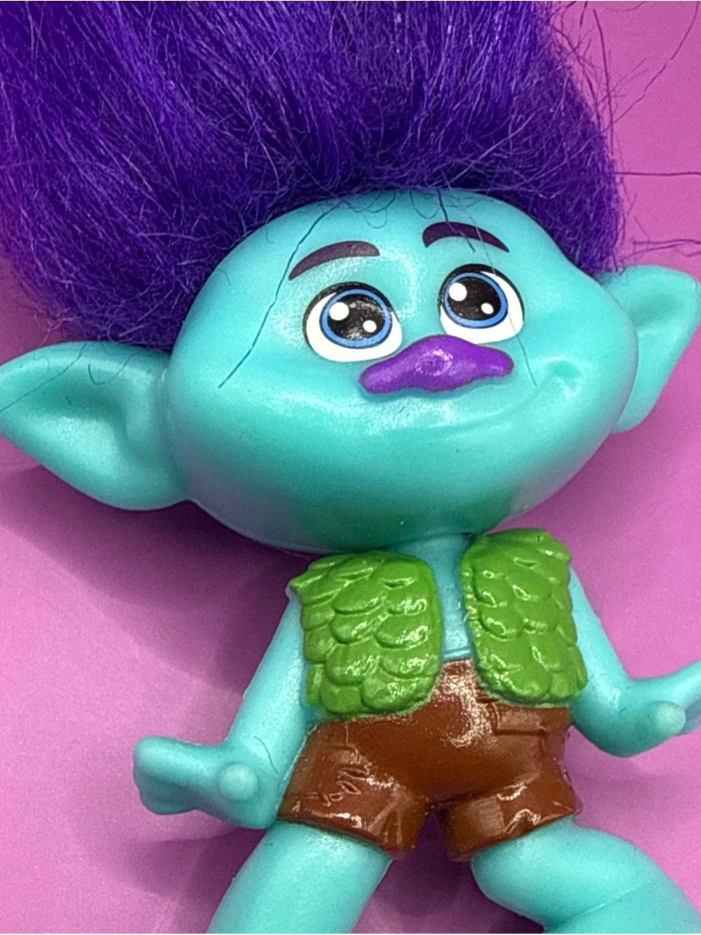 Purple Hair Troll Trolls Band Together Branch Doll Blue 2022 Mattel Dreamworks